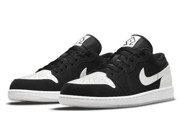 Air Jordan 1 Low Black White Diamond